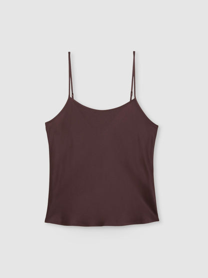 Silk Cami Top in Burgundy Women | Reiss