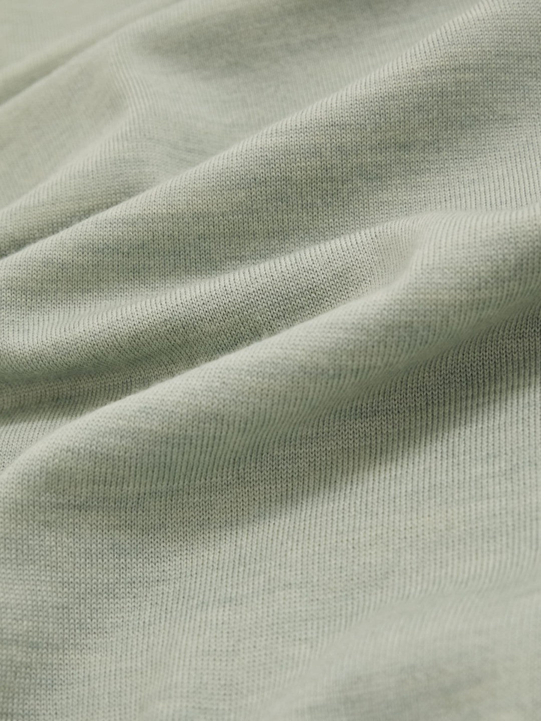 Merino Wool Open Collar Polo Shirt in Sage Green Melange Men | Reiss