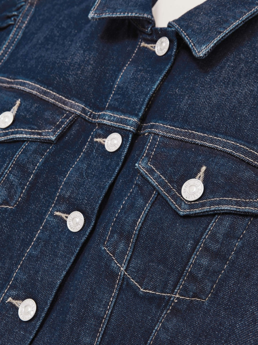 Paige Puff-Sleeve Short Denim Jacket in Emberlynn Blue Women | Reiss