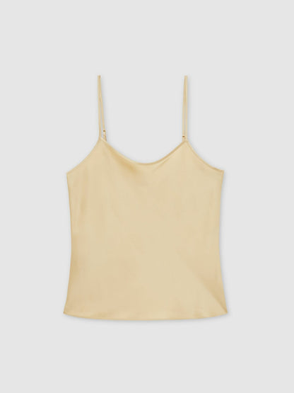 Silk Cami Top in Gold Women | Reiss