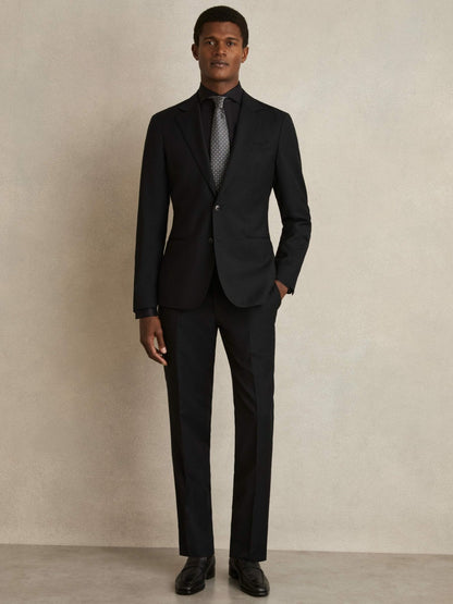 Slim Fit Slim-Fit Cotton Double-Cuff Shirt in Black Men | Reiss