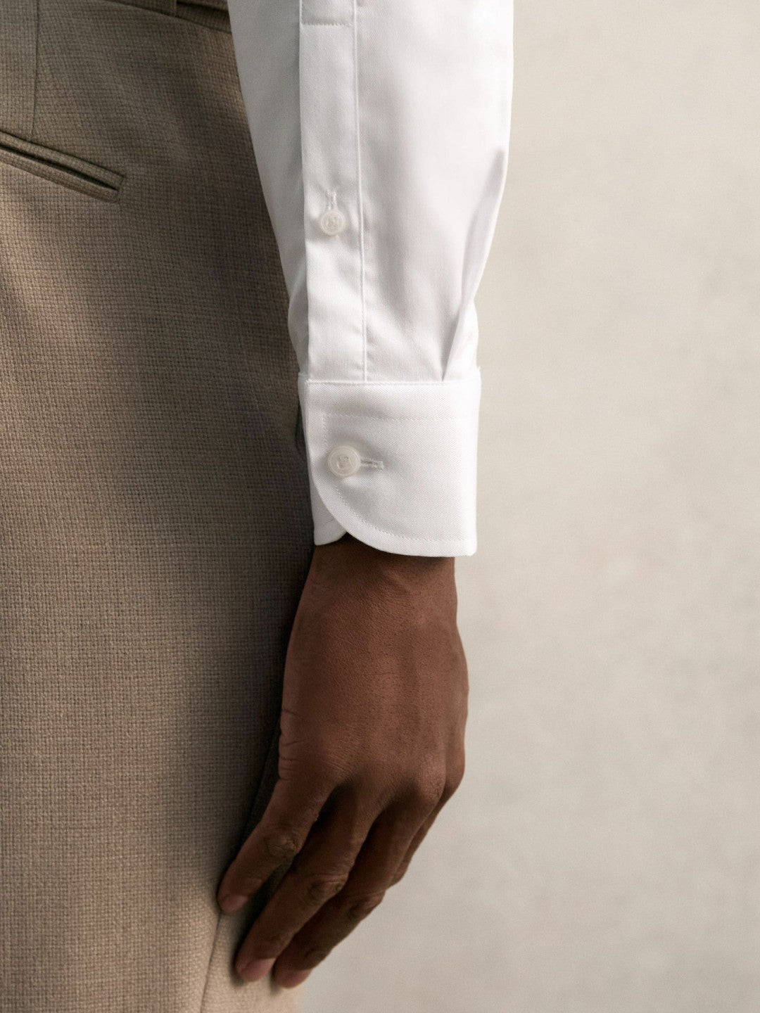 Slim Fit Cotton Pin Collar Shirt in White Men | Reiss