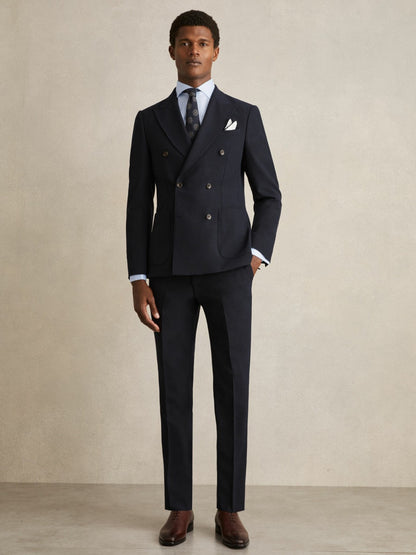 Regular Fit Slim-Fit Cotton Double-Cuff Shirt in Soft Blue Men | Reiss
