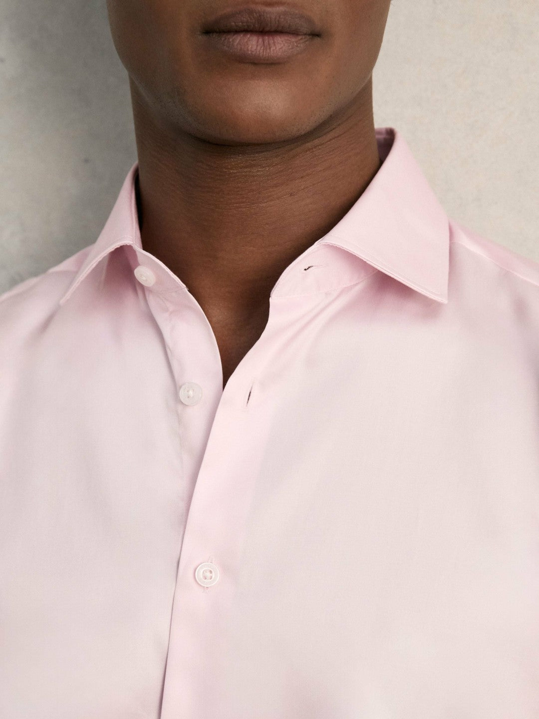 Regular Fit Cotton Sateen Shirt in Pink Men | Reiss