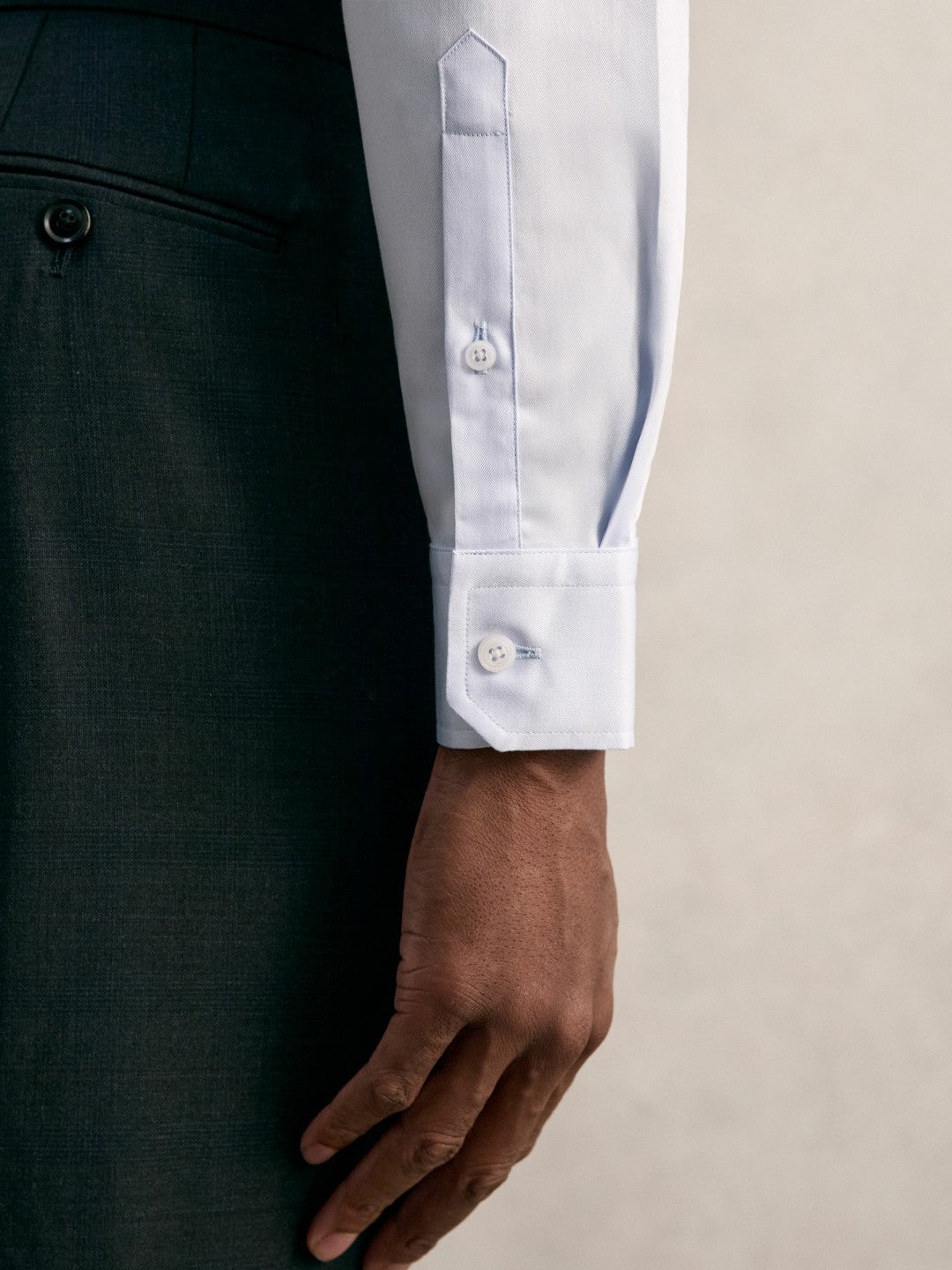 Regular Fit Cotton Sateen Shirt in Mid Blue Men | Reiss