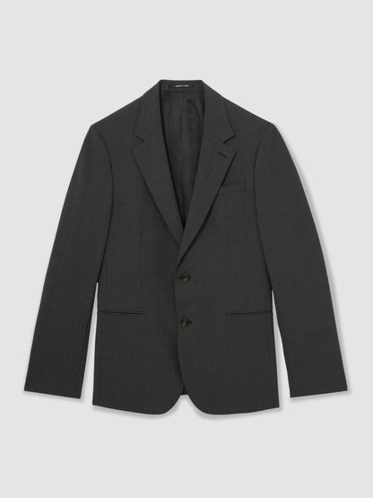 Wool-Blend Single-Breasted Suit Blazer Slim-Fit in Grey Men | Reiss