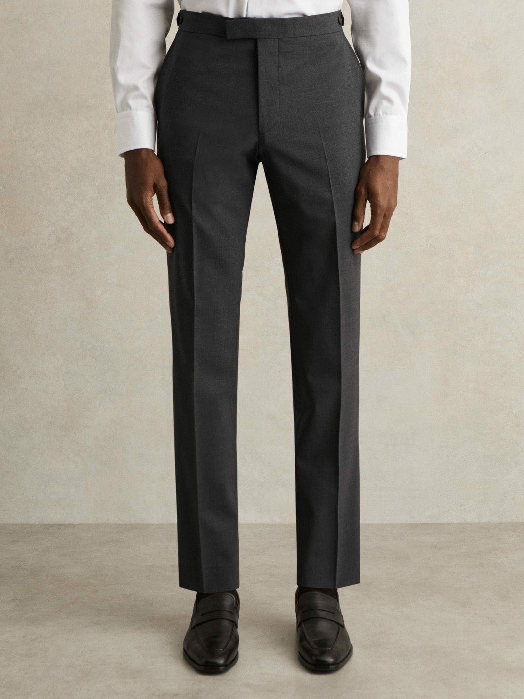 Slim-Fit Wool-Blend Suit Trousers in Grey Men | Reiss