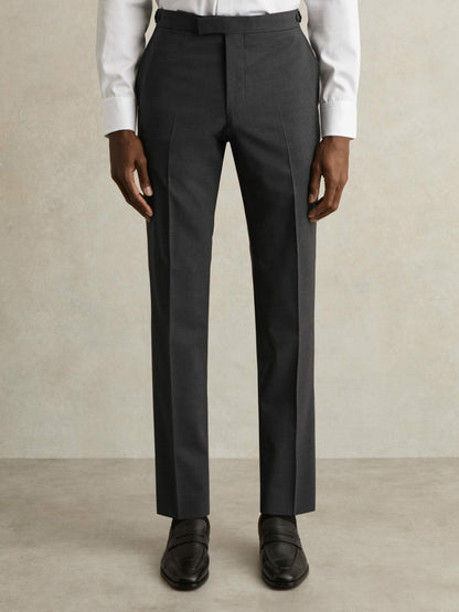 Slim-Fit Wool-Blend Suit Trousers in Grey Men | Reiss