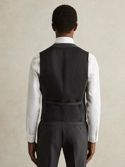 Wool-Blend Slim-Fit Waistcoat in Grey Men | Reiss