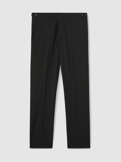 Slim-Fit Wool-Blend Suit Trousers in Black Men | Reiss