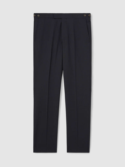 Slim-Fit Wool-Blend Suit Trousers in Navy Men | Reiss