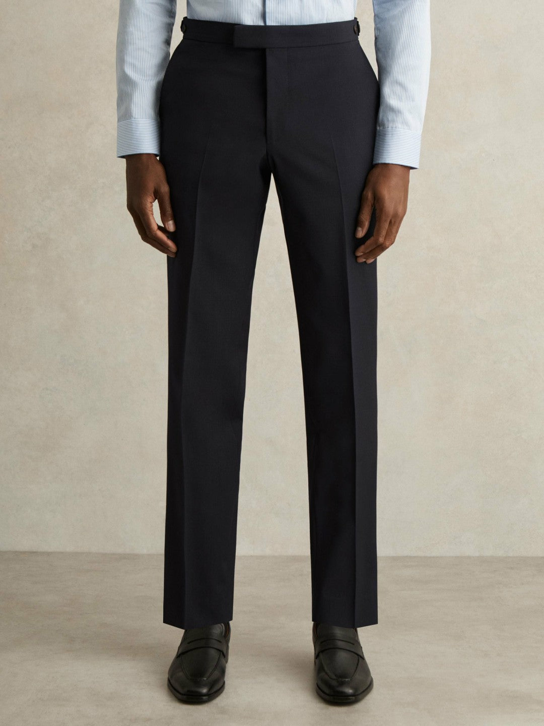 Slim-Fit Wool-Blend Suit Trousers in Navy Men | Reiss