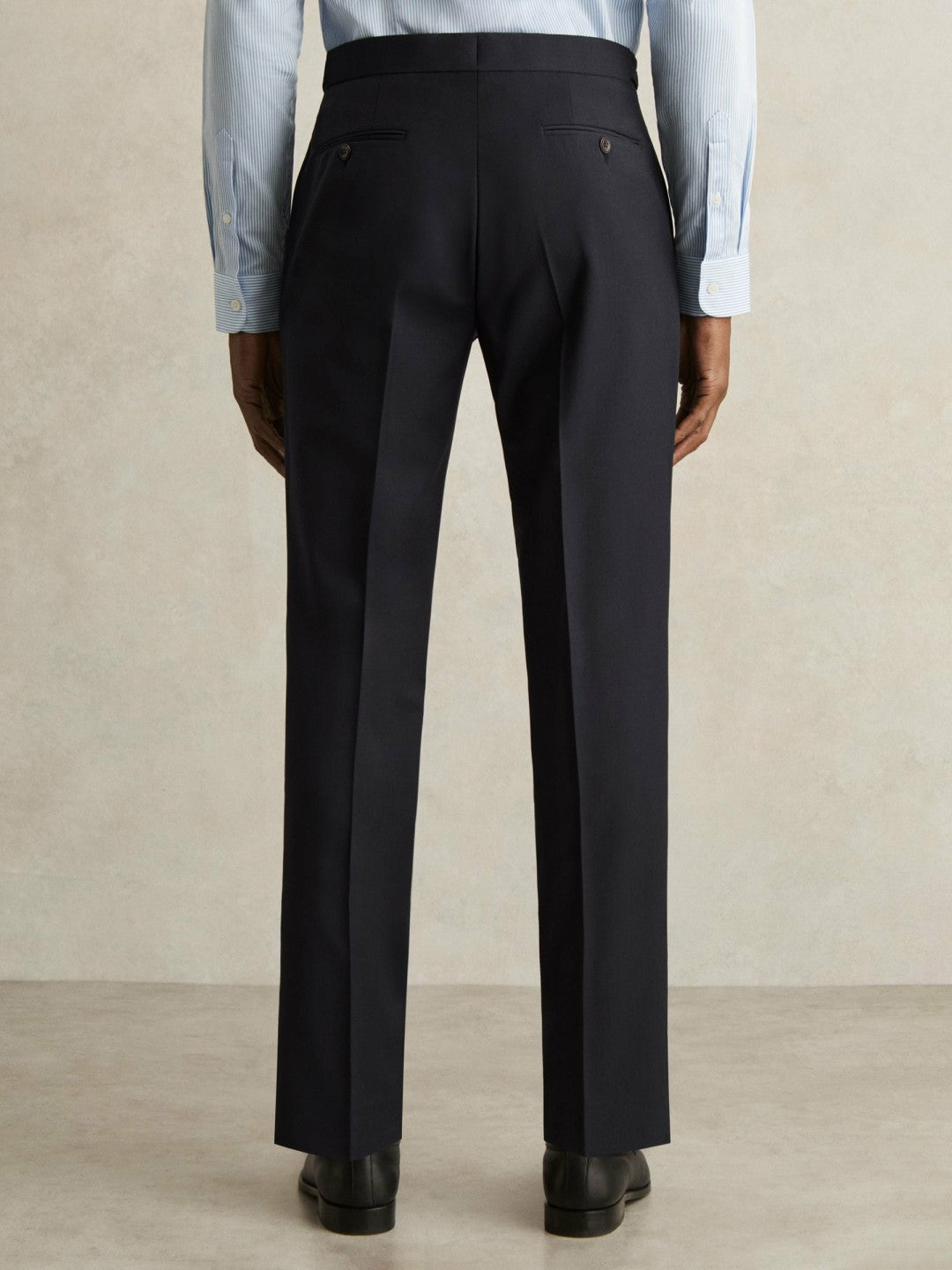 Slim-Fit Wool-Blend Suit Trousers in Navy Men | Reiss