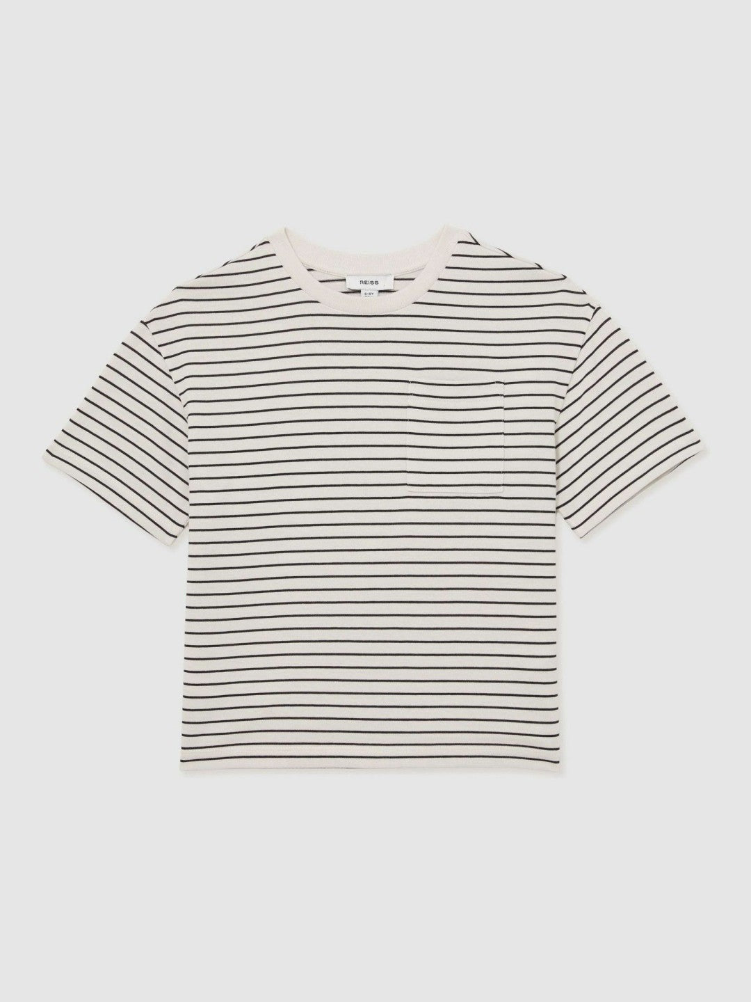 3-9 yrs Cotton-Blend Stripe T-Shirt in White/Navy Children & Baby | Reiss