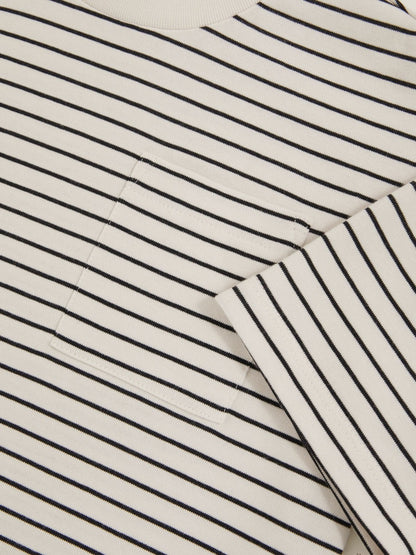 3-9 yrs Cotton-Blend Stripe T-Shirt in White/Navy Children & Baby | Reiss