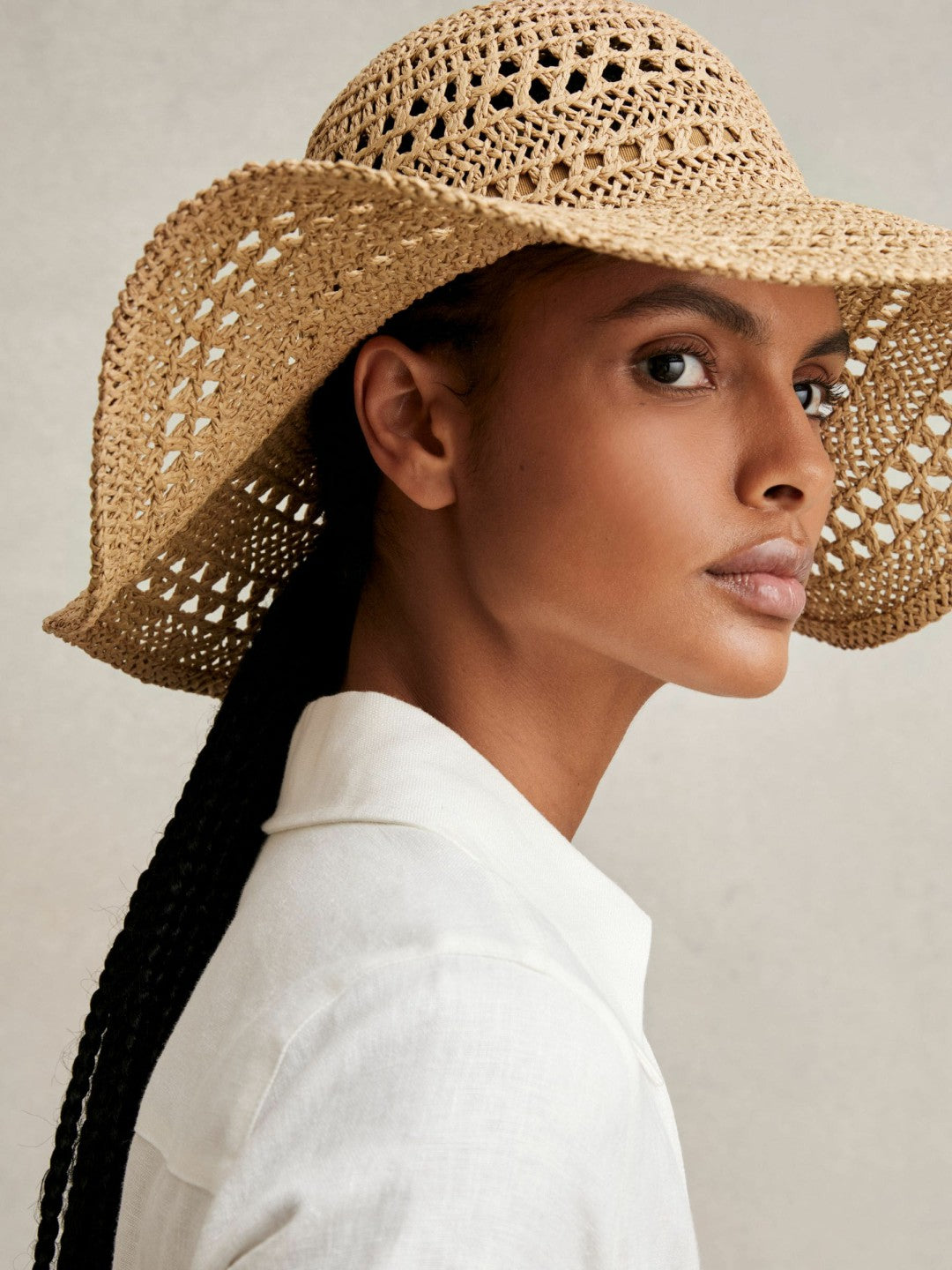 Straw Sun Hat in Natural Women | Reiss
