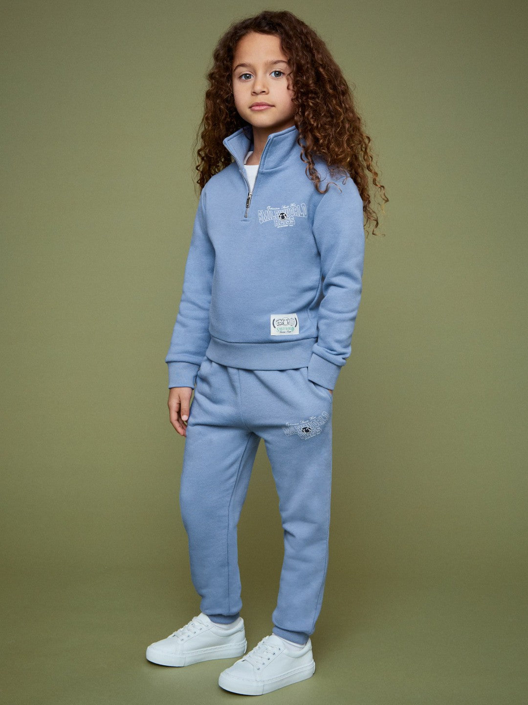 13-14 yrs SmileyWorld Cuffed Joggers Unisex Fit in Blue Children & Baby | Reiss