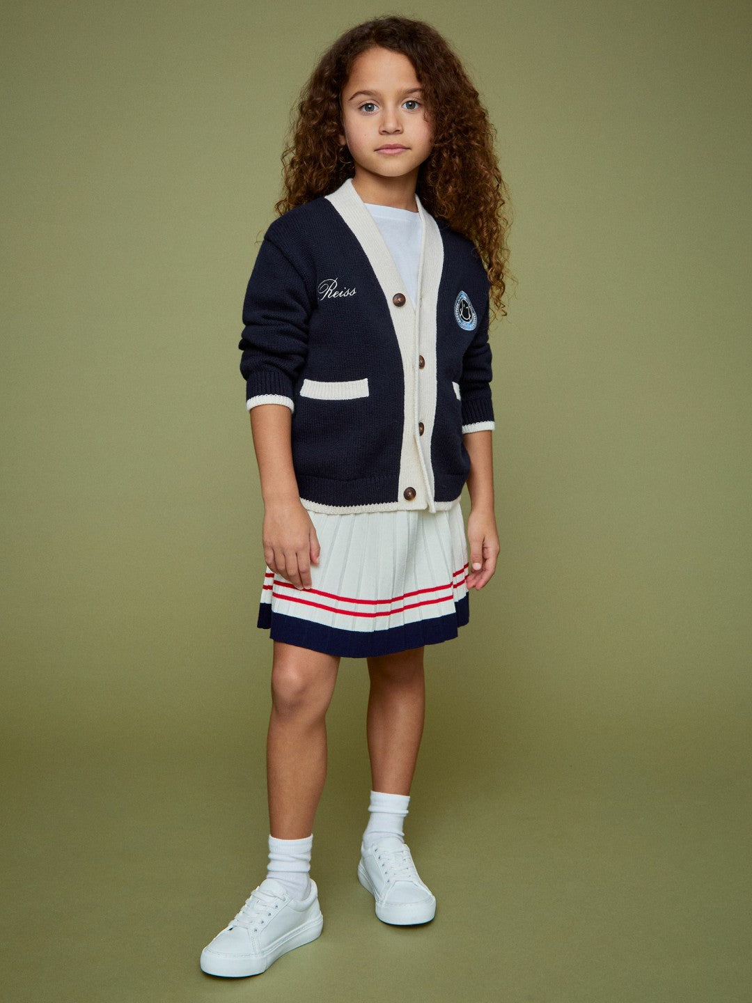 3-9 yrs SmileyWorld Logo Cardigan Unisex Fit in Off White Children & Baby | Reiss