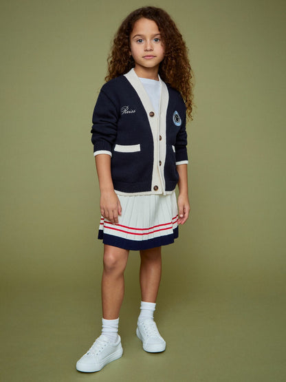 3-9 yrs SmileyWorld Logo Cardigan Unisex Fit in Off White Children & Baby | Reiss
