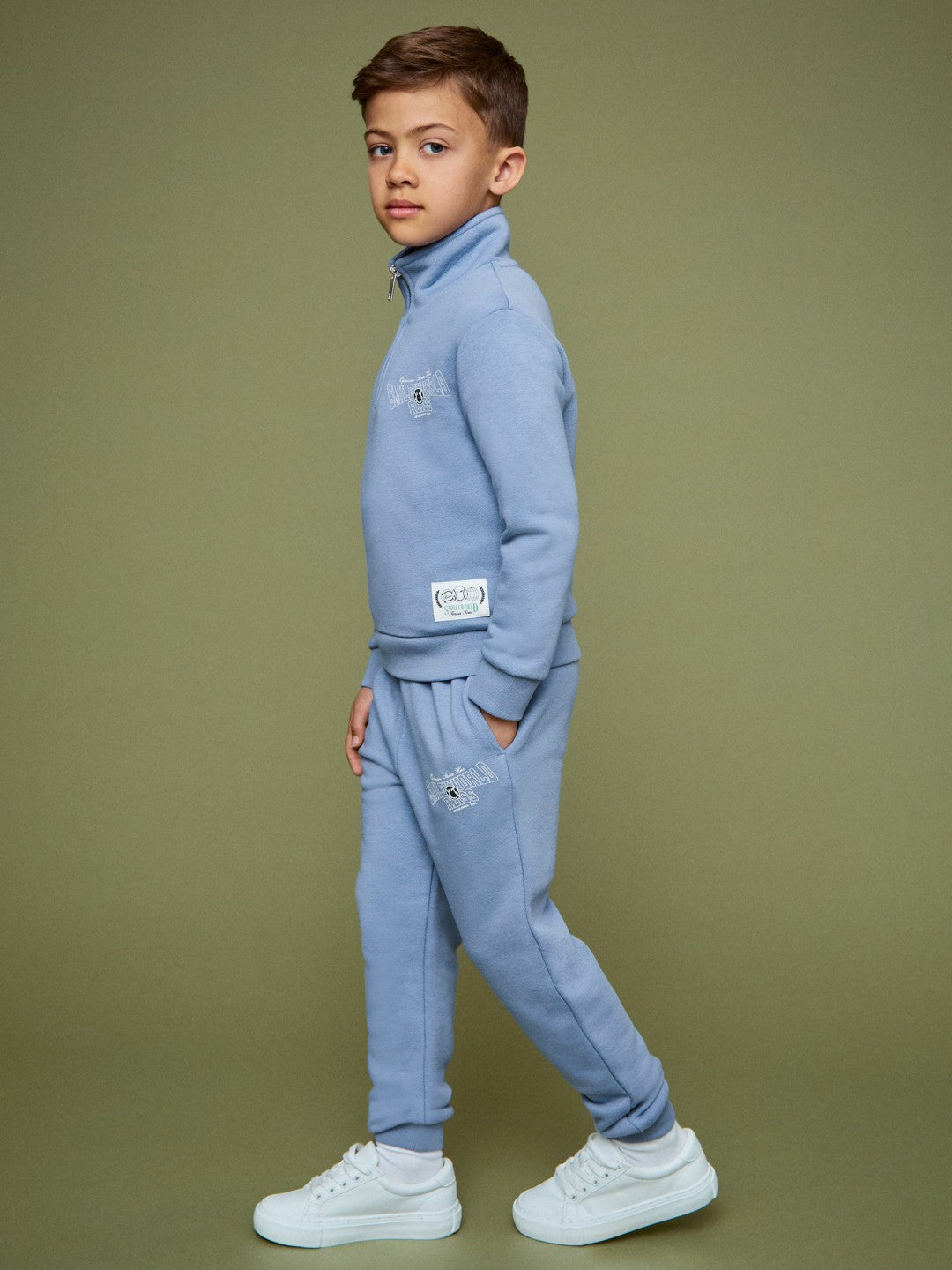 9-13 yrs SmileyWorld Cuffed Joggers Unisex Fit in Blue Children & Baby | Reiss