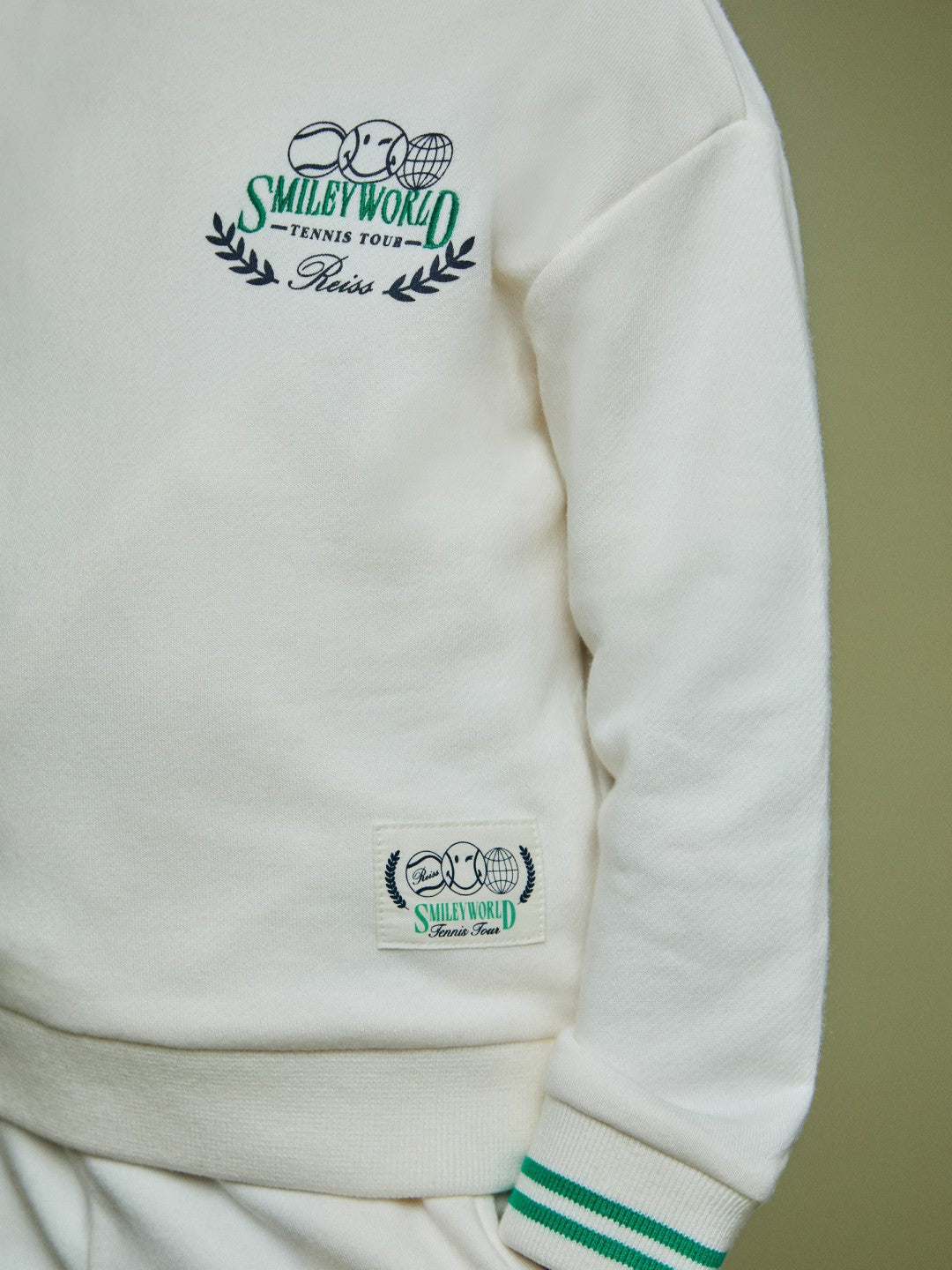 3-9 yrs SmileyWorld Logo Sweatshirt Unisex Fit in White Children & Baby | Reiss