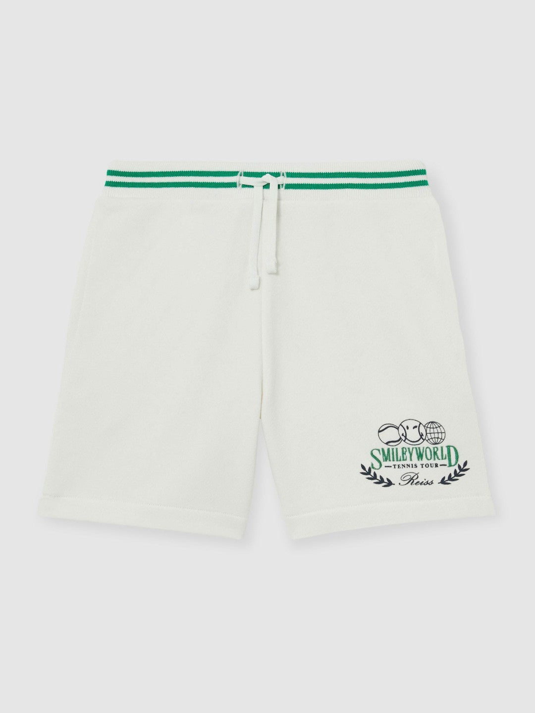 3-9 yrs SmileyWorld Drawstring Shorts Unisex Fit in White Children & Baby | Reiss