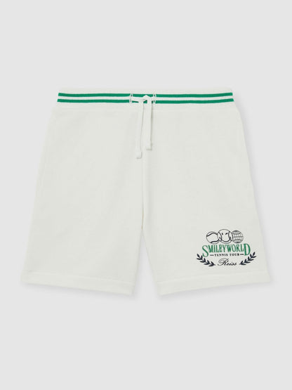 3-9 yrs SmileyWorld Drawstring Shorts Unisex Fit in White Children & Baby | Reiss