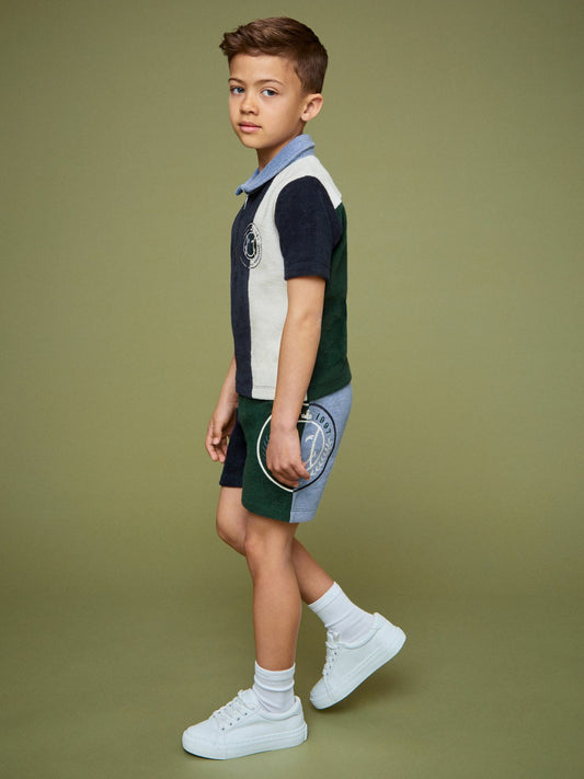 3-9 yrs SmileyWorld Towelling Shorts in Blue Children & Baby | Reiss