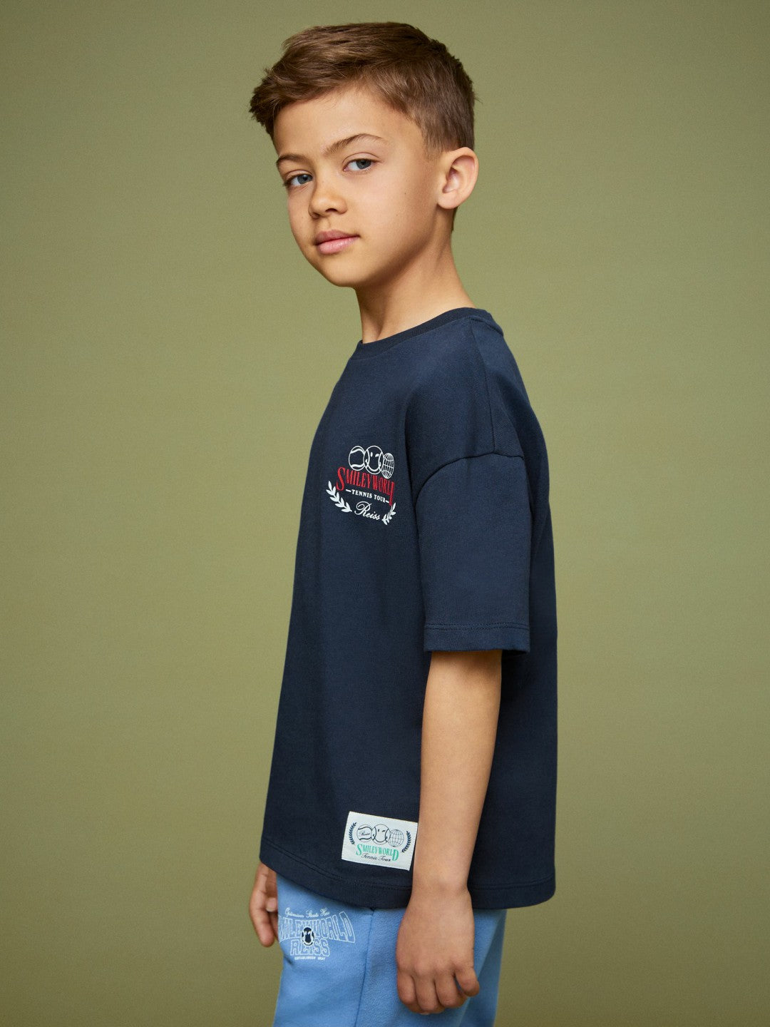 9-13 yrs SmileyWorld Oversize T-Shirt in Navy Children & Baby | Reiss