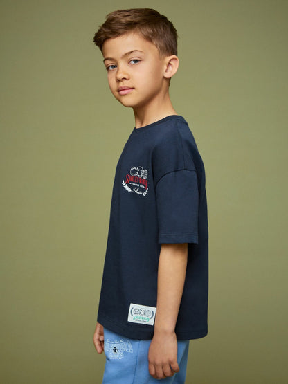 9-13 yrs SmileyWorld Oversize T-Shirt in Navy Children & Baby | Reiss
