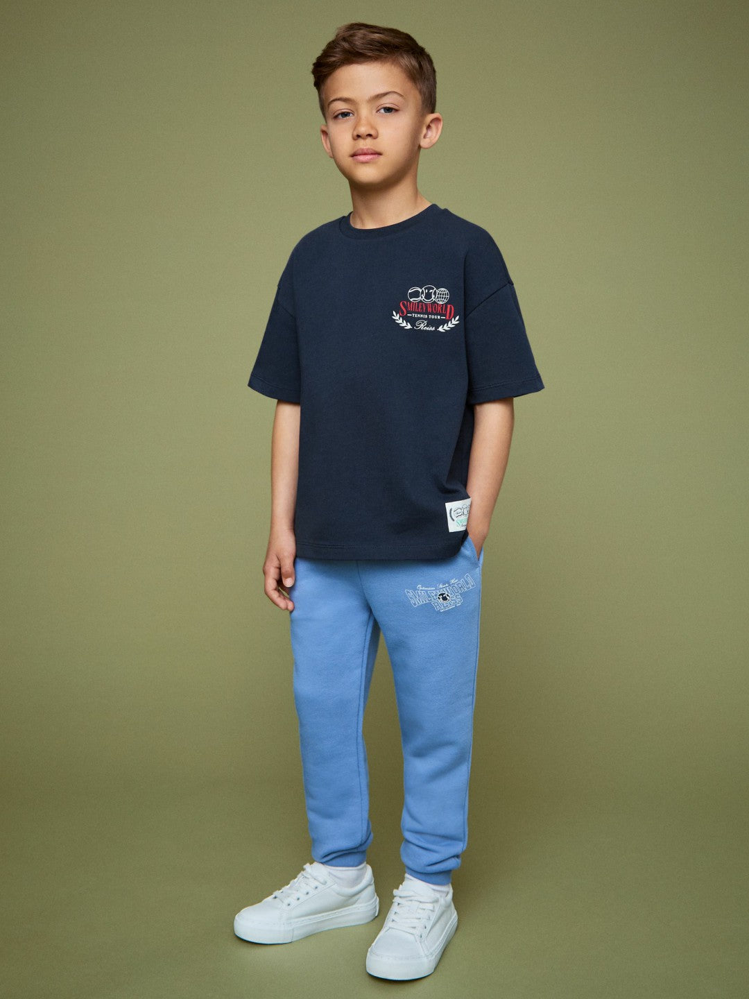 9-13 yrs SmileyWorld Oversize T-Shirt in Navy Children & Baby | Reiss