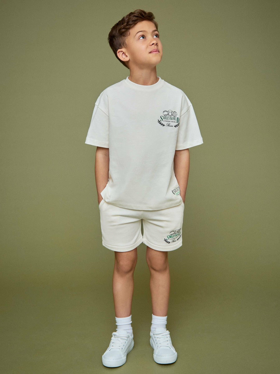 9-13 yrs SmileyWorld Oversize T-Shirt in White Children & Baby | Reiss