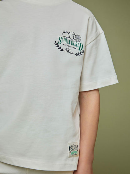 9-13 yrs SmileyWorld Oversize T-Shirt in White Children & Baby | Reiss