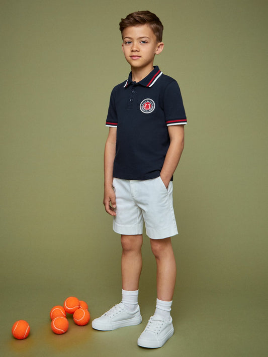 3-9 yrs SmileyWorld Piqué Polo Shirt in Navy Children & Baby | Reiss