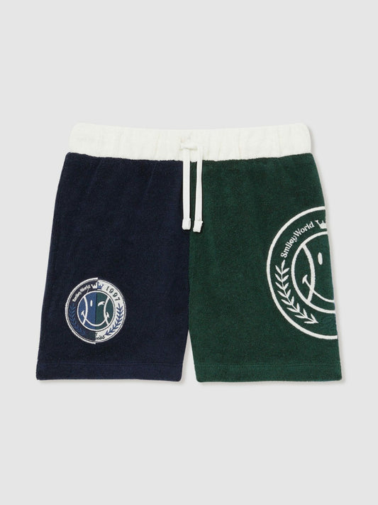 13-14 yrs SmileyWorld Towelling Shorts in Blue Children & Baby | Reiss