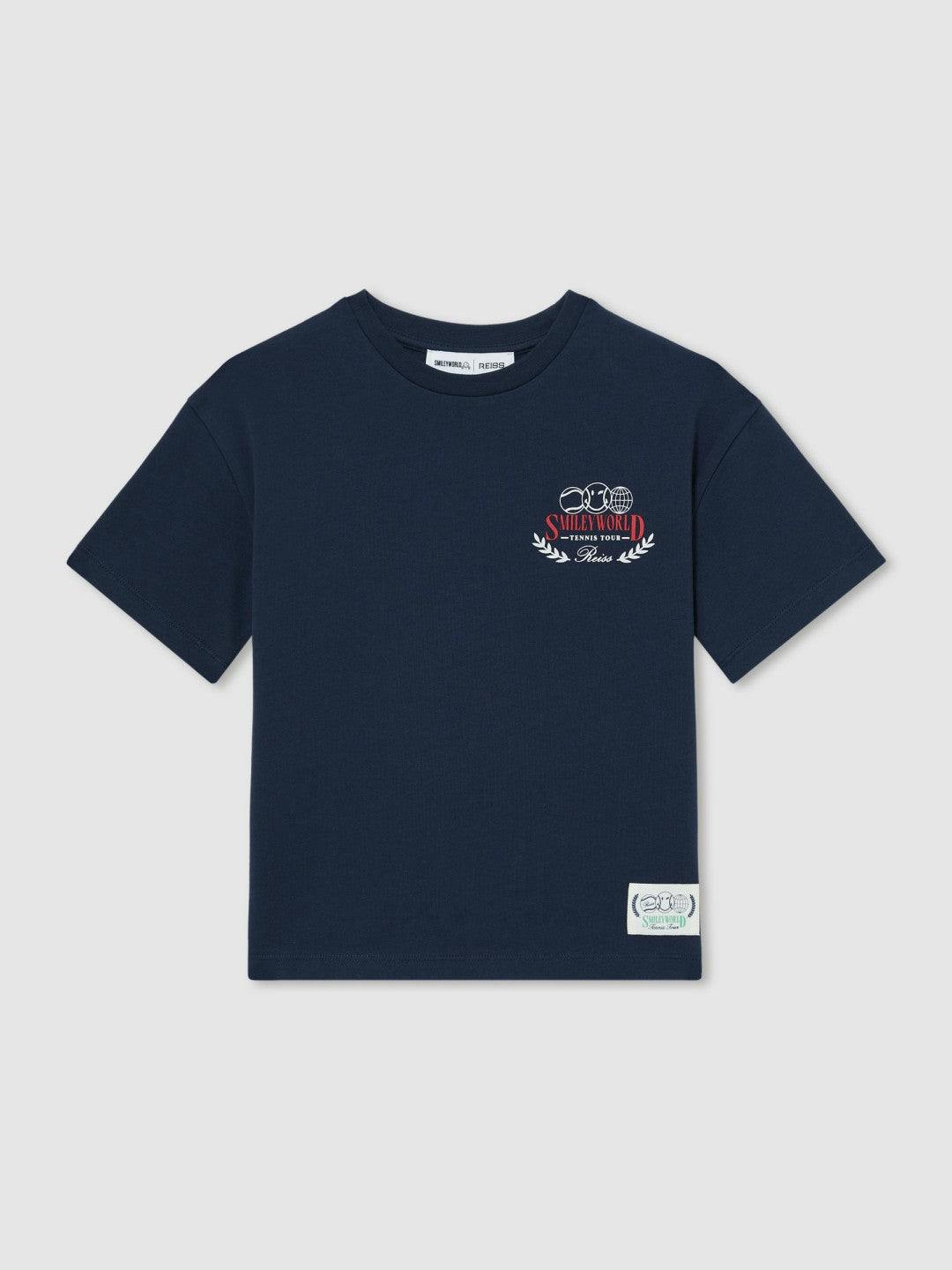 13-14 yrs SmileyWorld Oversize T-Shirt in Navy Children & Baby | Reiss
