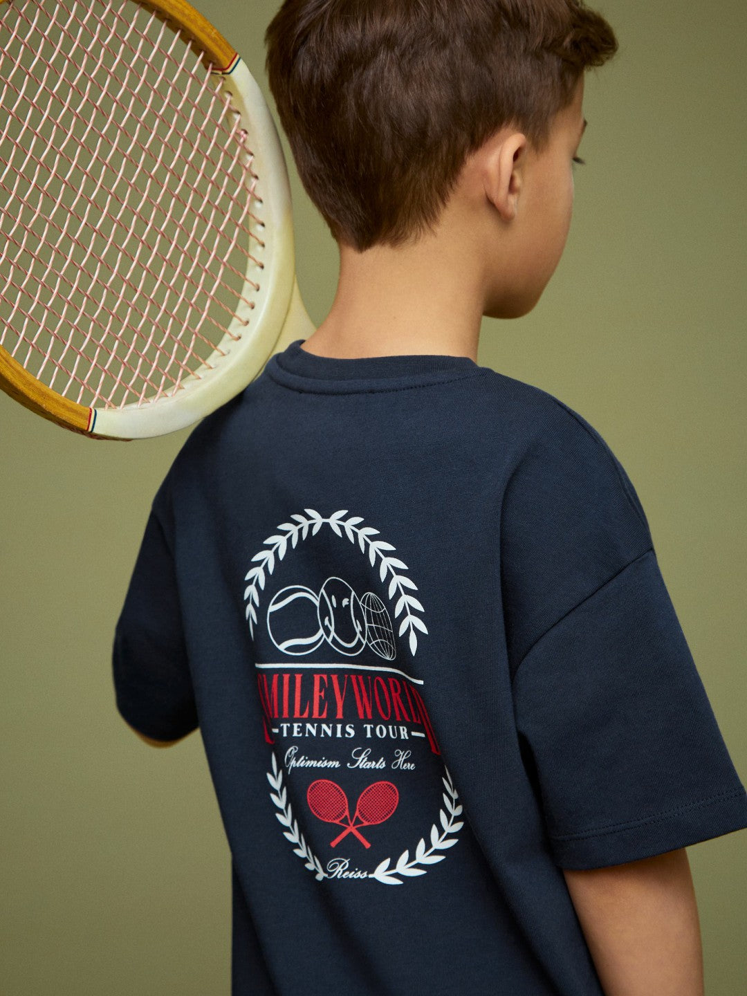 13-14 yrs SmileyWorld Oversize T-Shirt in Navy Children & Baby | Reiss