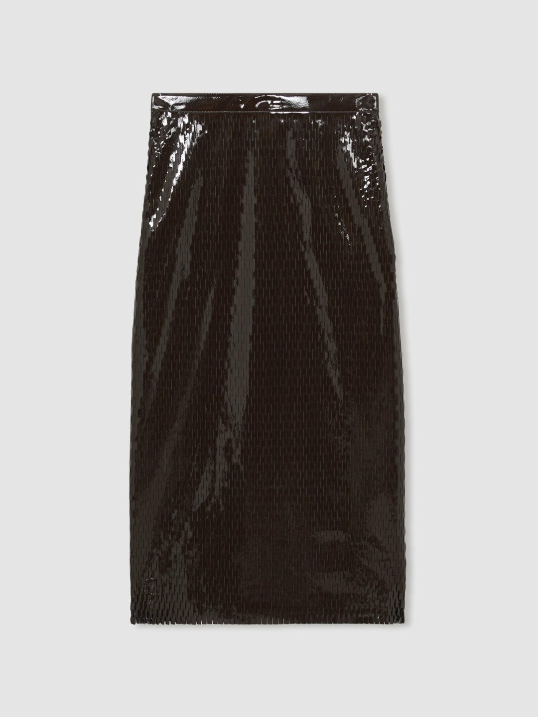Atelier Laser-Cut Pencil Skirt in Chocolate Women | Reiss