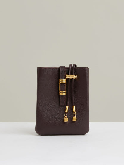Leather Phone Holder in Oxblood Women | Reiss