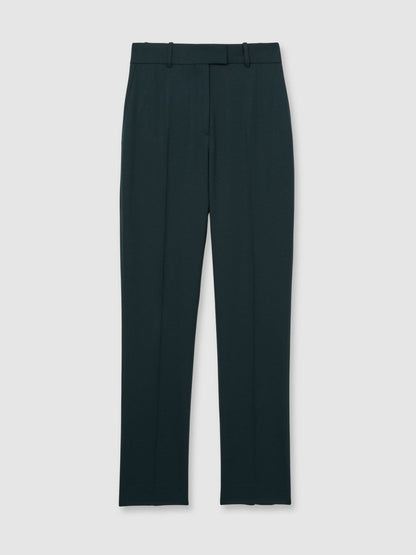 Wool-Blend Slim-Fit Suit Trousers in Green Women | Reiss