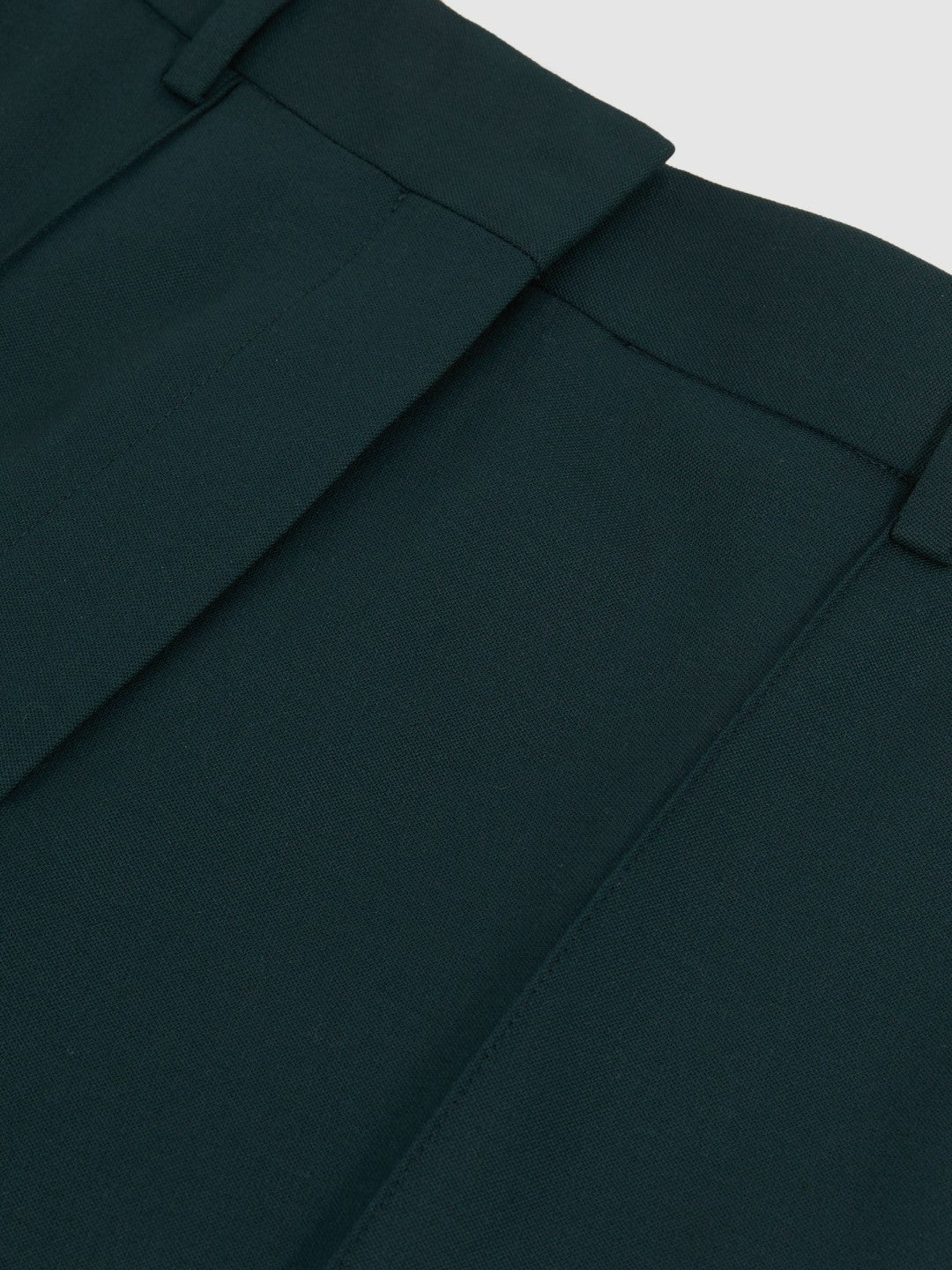 Petite Wool-Blend Wide-Leg Suit Trousers in Green Women | Reiss