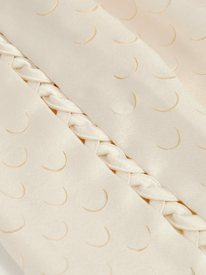 Laser Cut Drawstring Shorts in White Women | Reiss