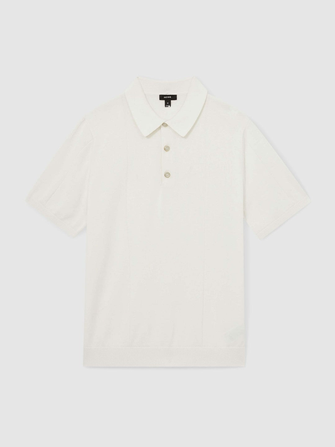 Cotton-Silk Polo Shirt in Off White Men | Reiss