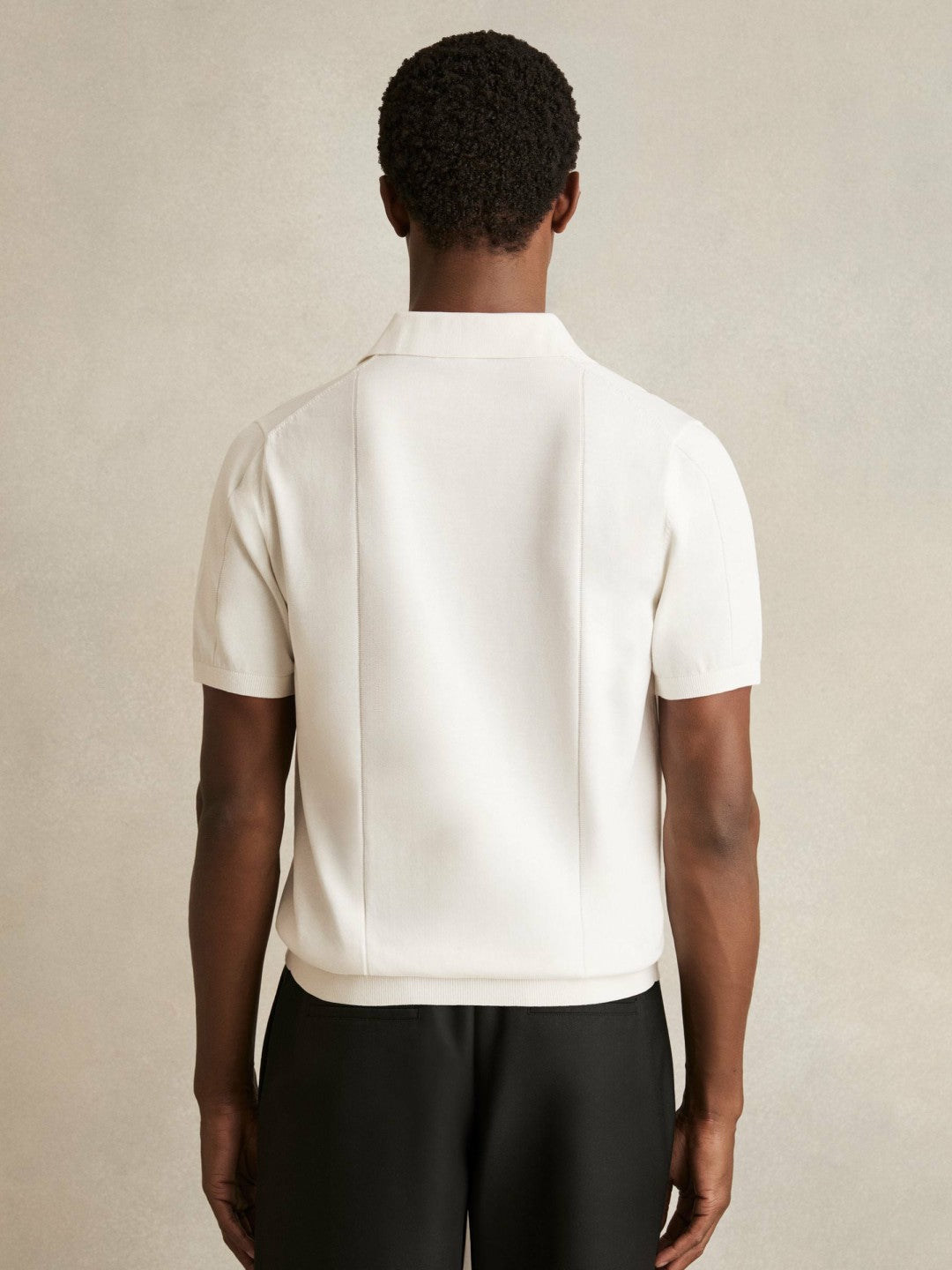 Cotton-Silk Polo Shirt in Off White Men | Reiss