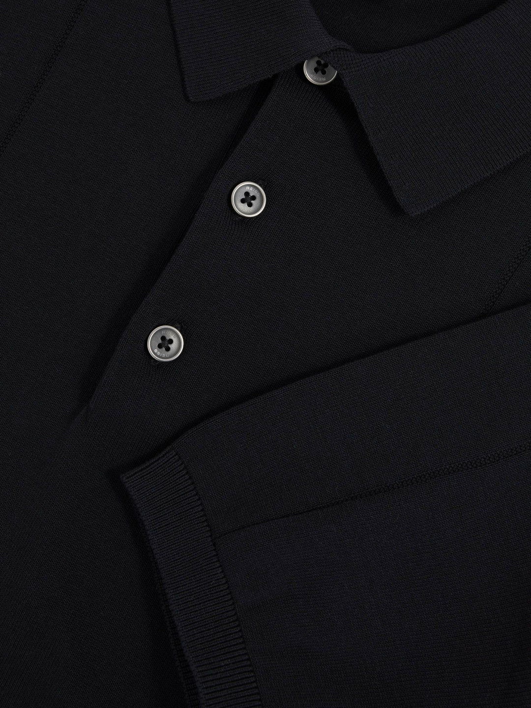 Cotton-Silk Polo Shirt in Navy Men | Reiss