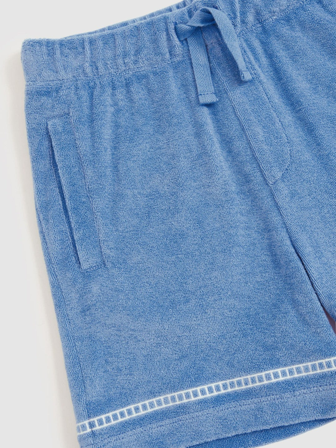 13-14 yrs Towelling Brand-Embroidered Shorts in Airforce Blue Children & Baby | Reiss