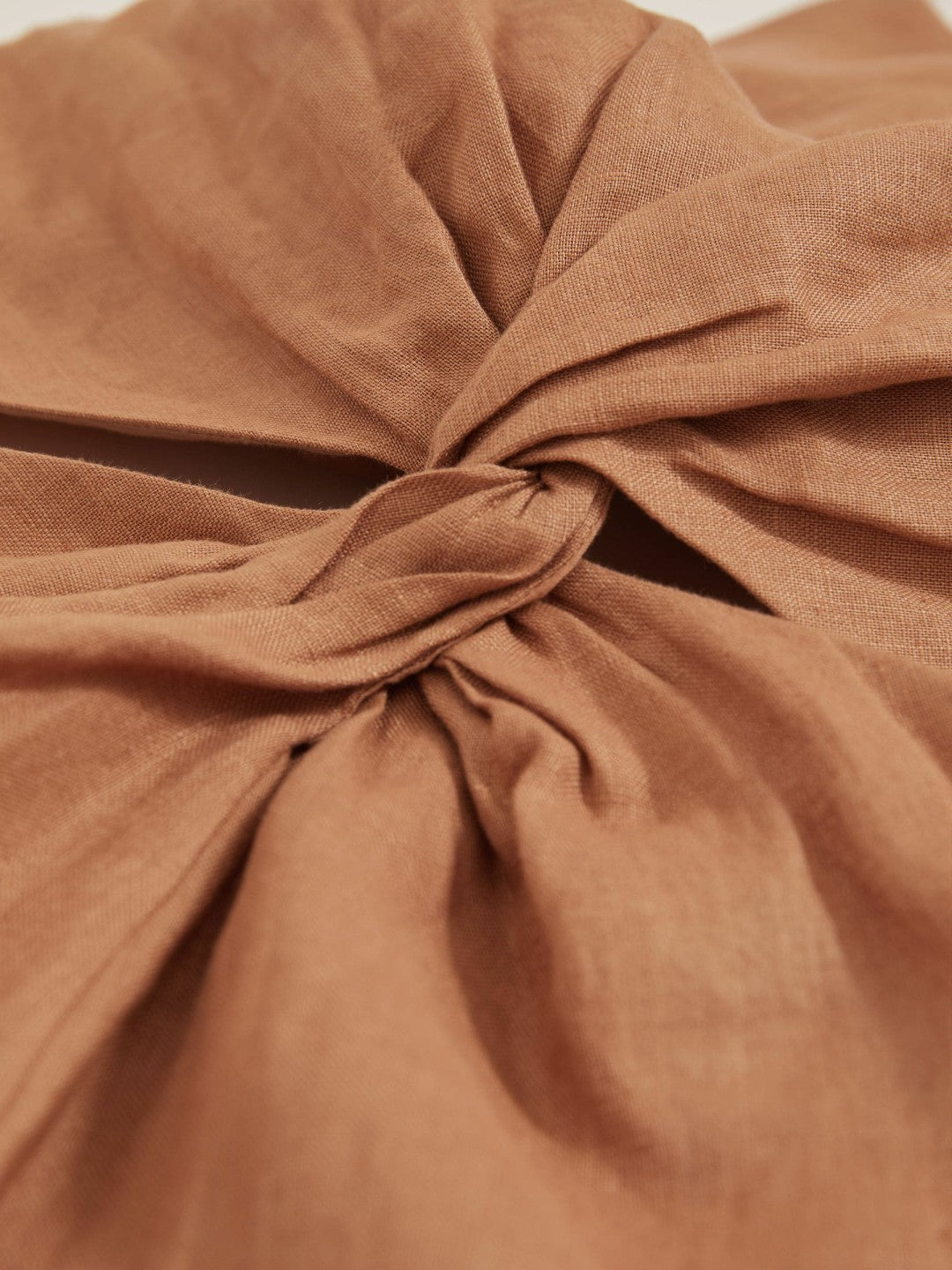 Linen Halterneck Cut Out Playsuit in Brown Women | Reiss