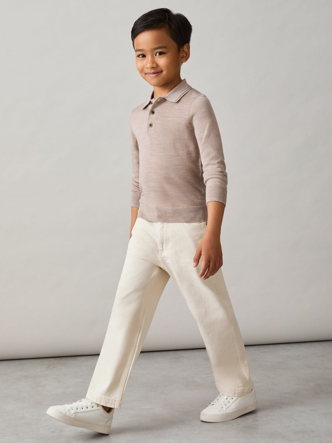 3-9 yrs Relaxed-Fit Jeans in Off White Children & Baby | Reiss