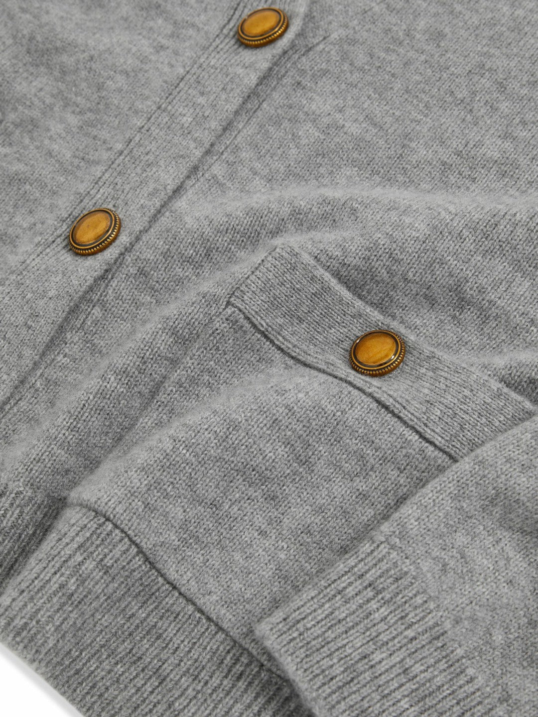 Wool-Cashmere Button Cardigan in Silver Grey Women | Reiss