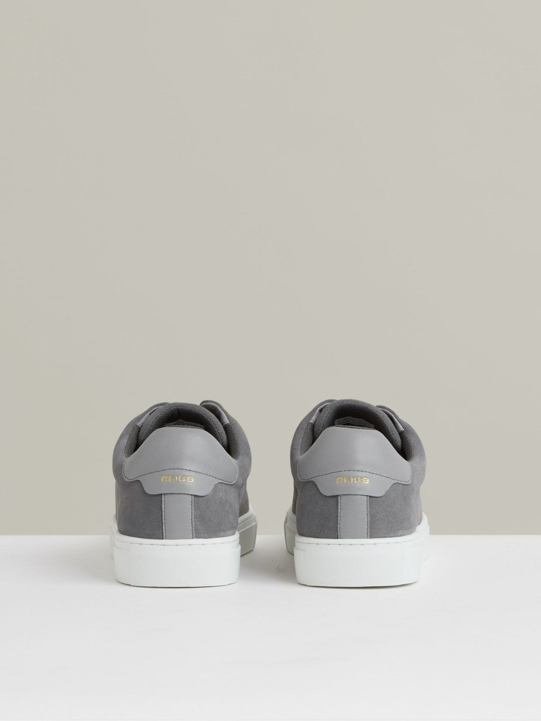 Suede Slip-On Elasticated Trainers in Grey Men | Reiss